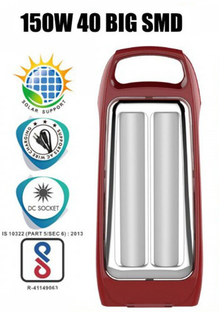 FIRSTLIKE Rechargeable 40 High Bright Big SMD Tube Light Long Life hrs  Lantern Emergency Light