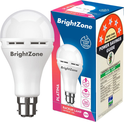 Brightzone 12 W Inverter Round B22 Inverter Bulb Price in India
