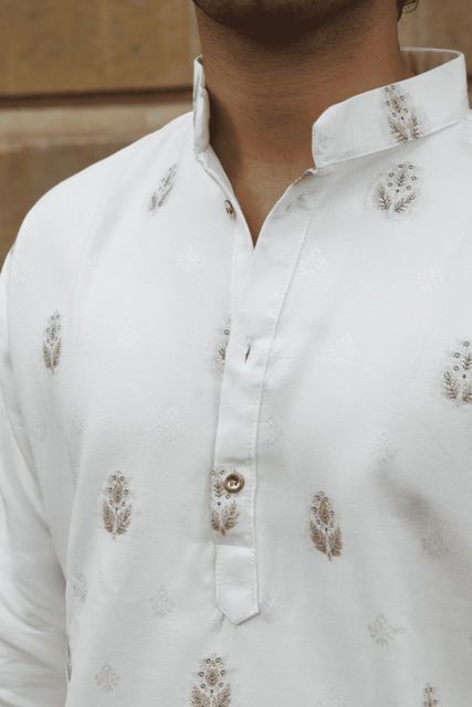 SHRIIMANT Men Muslin Cotton Blend Kurta Pyjama Set - Image 8
