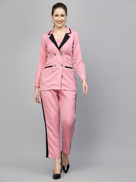 Get Glamr Women Crop Top Pant Ethnic Jacket Set