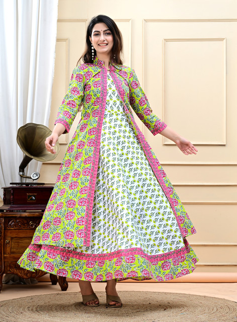 Gown Flipkart Ladies Jacket Kurti Fastal Look Women Kurta Ethnic Jacket Set  Buy Fastal Look Women