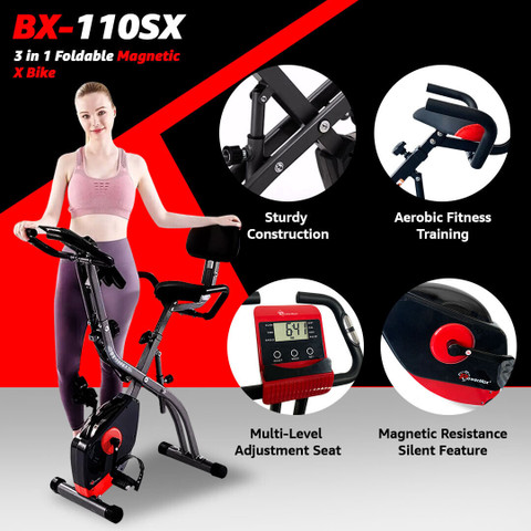Powermax Fitness BX-110SX Exercise Bike Folding Bike Exercise Bike