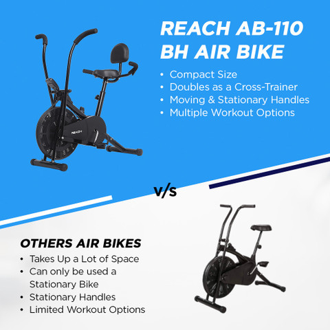 Reach AB-110BH Air Stationary Cycle With Back Support Seat