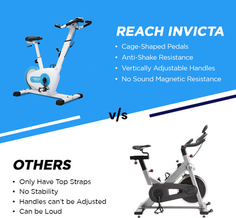 Reach Invicta Exercise Cycle for Home Gym Spin Bike with