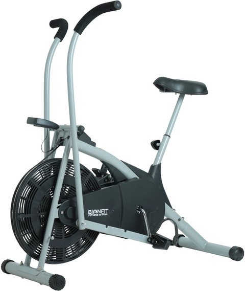 BIONFIT Air Bike Fitness Cycle For Gym Curved Moving Best Cardio at Home  Dual-Action Stationary Exercise Bike