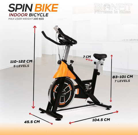 BIONFIT Gym Cycle Spin z10 for Home Cardio, Fat Loss, Kg