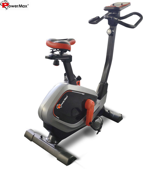 Powermax Fitness BU-650 Magnetic Upright Bike with LCD Display Upright  Stationary Exercise Bike