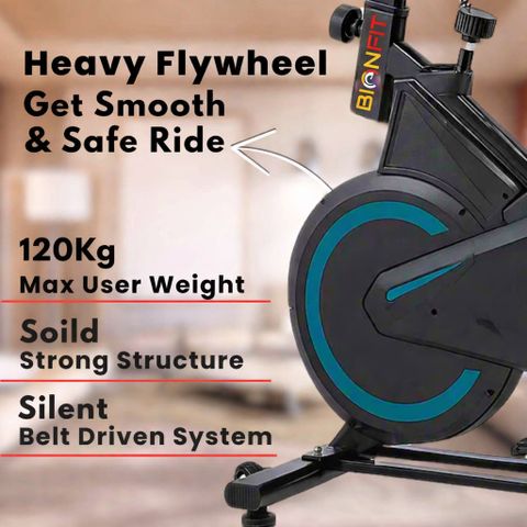 BIONFIT Spin z11 Gym Cycle, 7kg Flywheel, 120kg Capacity - Image 6