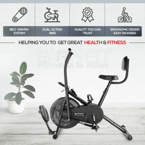 BIONFIT Air Fitness Cycle For Home| Moving Handles Dual-Action