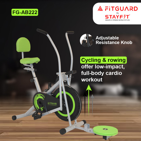FITGUARD FG-AB 222 By STAYFIT Home Use Dual Fitness Bike Moving