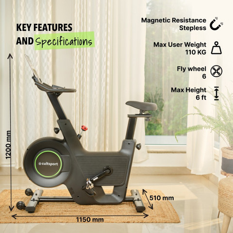 Cult smartbikec2 (6kg Flywheel) Magnetic Resistance For Hme Gym