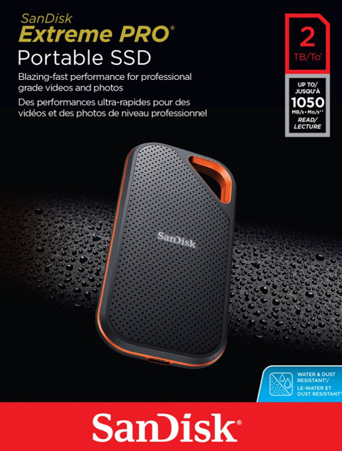 SanDisk E81 TB External Solid State Drive (SSD) 2000 Mb/s, USB  Compatible with PC and Mac, Type C Enabled