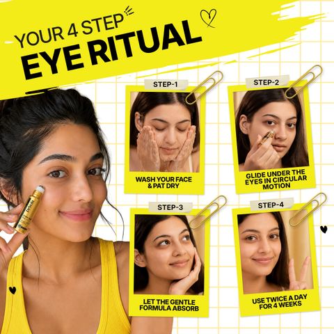 DrVeda Under Eye Cream Roll On for Dark Circles, Puffiness & Fine Lines ...