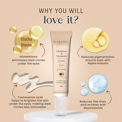 glutathione for under eyes Mary & May Tranexamic Acid & Eye Cream Set Infused with Glutathione to help even out skin tone and improve overall radiance GLAMVEDA Glutathione Under Eye Cream