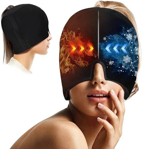 YCVARIYA Migraine Relief Cap Headache Relief Cap Hot Cold Therapy Hat