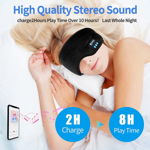Modinity Bluetooth Headphones Perytong Skin-Friendly Wireless Music Sleep  Eye Mask