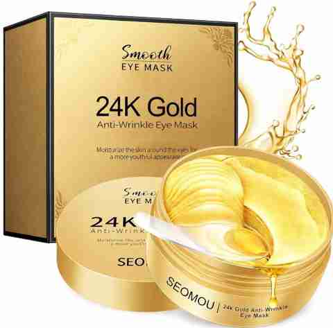 HurryShoppy Under Eye Mask Sheet Patches for Dark Circle Women Men 24k Gold Eye Cooling Gel (60 g) - Image 3