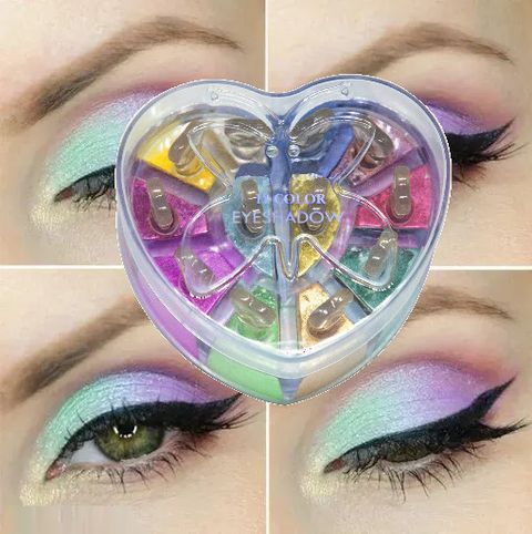 Sheny mini 12 color shimmer shiner powder eyeshadow give a