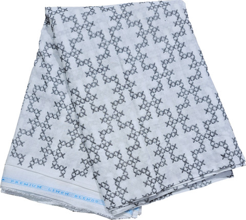 Linen Club Cotton Linen Embroidered Kurta Fabric Price in India