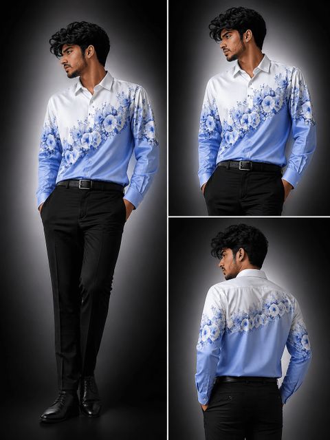 ZX BOSS Lycra Blend Printed Shirt Fabric Price in India - Buy ZX