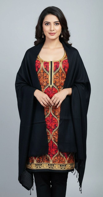 reet mahal wool embroidered women shawl