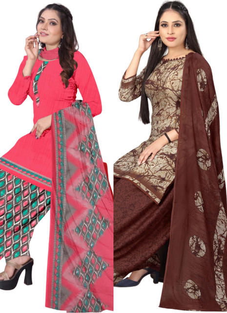 HouseOfCommon Cotton Blend Printed Salwar Suit Material Price in