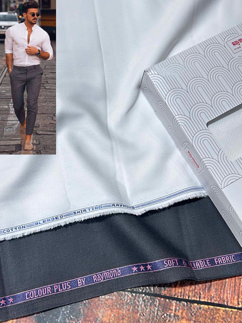 Raymond Pure Cotton Solid Shirt Trouser Fabric