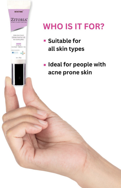 REVETIME Zitoria Acne Clarifying Gel Anti-Pimple with Zinc Acne