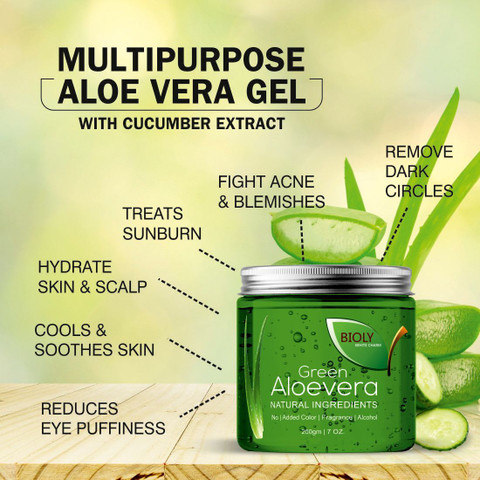 Bioly Organic Green Aloe Vera Gel Face Mask (For Skin Lightening and  Glowing Skin) - Price in India, Buy Bioly Organic Green Aloe Vera Gel Face  Mask (For Skin Lightening and Glowing