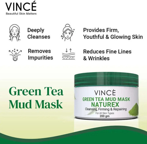 ELTRUD Vince Green Tea Mud Mask Naturex Moisturizing Hydrating