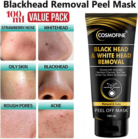 cosmofine Peel Off Mask for Blackhead Removal, Acne & Whiteheads cosmofine Peel Off Mask for Blackhead Removal, Acne & Whiteheads