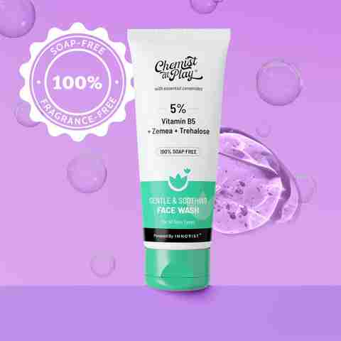 Chemist at Play Gentle & Soothing | 100% Soap Free Facewash | Cleanser for Women & Men Face Wash (75 ml) - Image 3