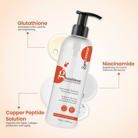 Syn Luxuryy Glutathione Face Wash & Serum Combo for Glowing Skin | Brightening, Hydration & Dark Spot Care