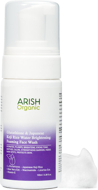 ARISH BIO-NATURAL Glutathione & Japanese Koji Rice Water Brightening Foaming Face Wash