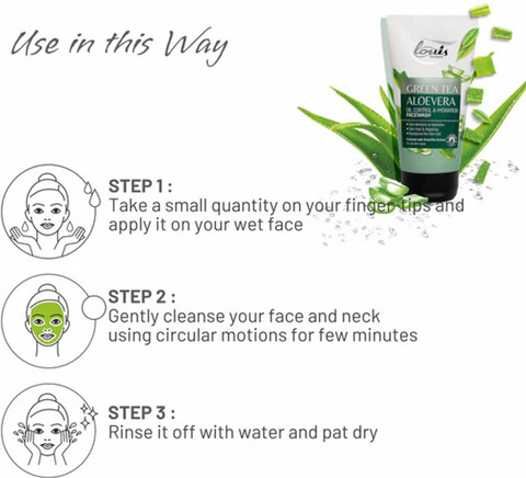 Louis herbals Green Tea Aloevera Oil Control & Hydration Facewash Pack of 2  Face Wash - Price in India, Buy Louis herbals Green Tea Aloevera Oil  Control & Hydration Facewash Pack of