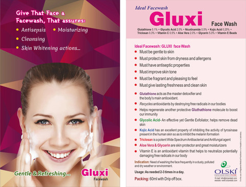 GLUXI FaceWash-Brightening Gel Cleanser with Glutathione, Niacinamide,  Vitamin C & E, Aloe Vera & Glycolic Acid | Deep Cleansing & Skin  Rejuvenation | For All Skin Types Face Wash - Price in