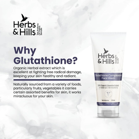 Herbs & hills Glutathione Complexion 100ml Face Wash - Price in India, Buy  Herbs & hills Glutathione Complexion 100ml Face Wash Online In India,  Reviews, Ratings & Features