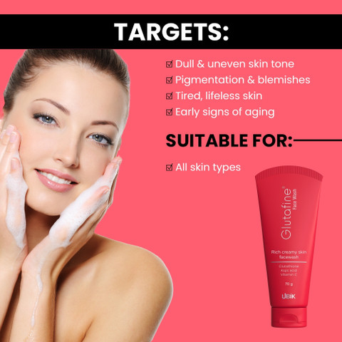 GLUTAFINE 200ml : Pack of 5 Face Wash