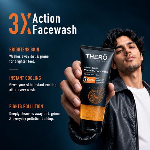 THERO for Men Intense Bright Vitamin C Face Wash (100 ml) - Image 4