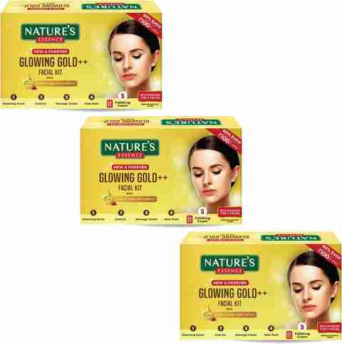 Nature's Essence glowing gold facial kit 40gm each (100mrpx3