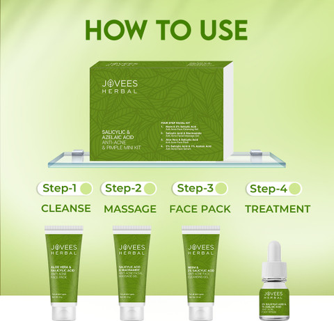 AZARE PURECALL MILD & GREEN GREEN 6個セット Jovees Herbal Salicylic & Azelaic Acid Anti-Acne & Pimple Mini