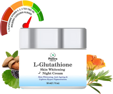 glutathione whitening night cream Pattra L-Glutathione Night Face Cream For Skin Whitening Brightening&Dark Spots Removal Price in India