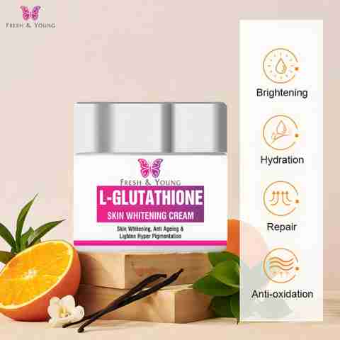 Fresh & Young Glutathione Face Cream, With Glutathione, Alpha Arbutin, Vitamin C Niacinamide Price in India