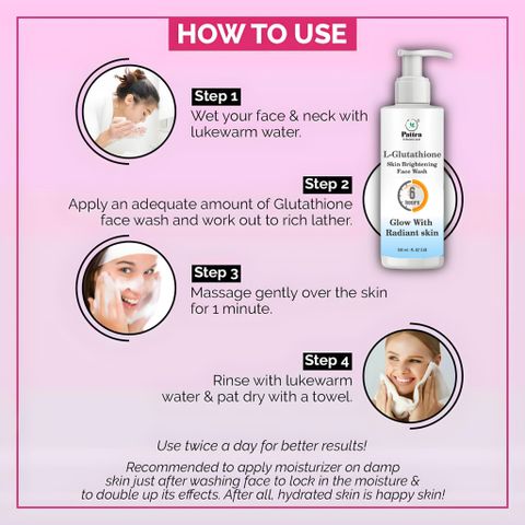 Pattra L-Glutathione Facewash For Skin Whitening & Brightening,Anti Ageing Face Wash