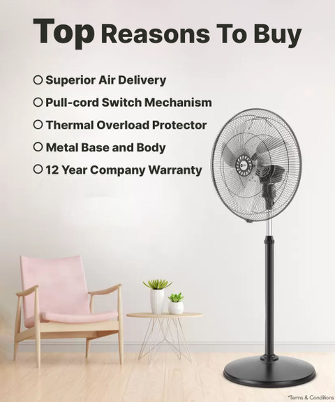 Orient Electric Tornado II Stand with Year Warranty Anti Dust 450 mm  Pedestal Fan