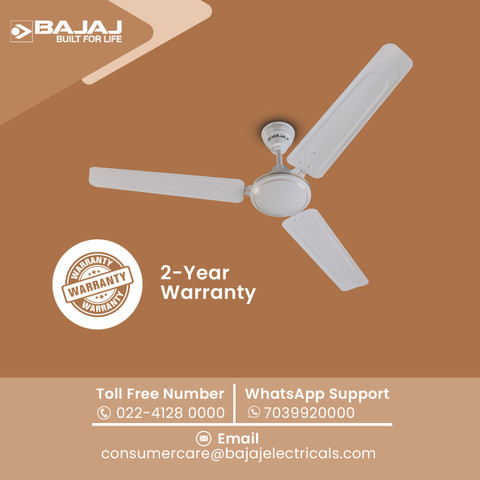 BAJAJ Edge 1200mm ceiling with Year Warranty 1200 mm Ceiling Fan