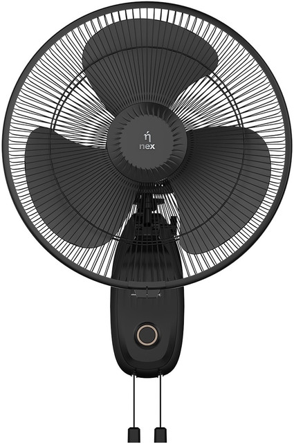 NNEX Glyde A5 Wall Fan 400 Black with 2 Year Warranty 400 mm Wall