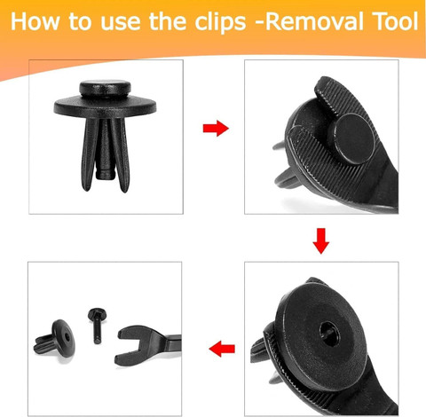 metreno 100 Pcs Plastic Car Clips Set Push Retainers Universal Car ...