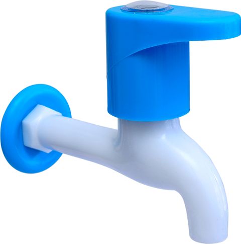 aerowell PVC Royal Blue long body Turbo Bib Cock Taps for Bathroom ...