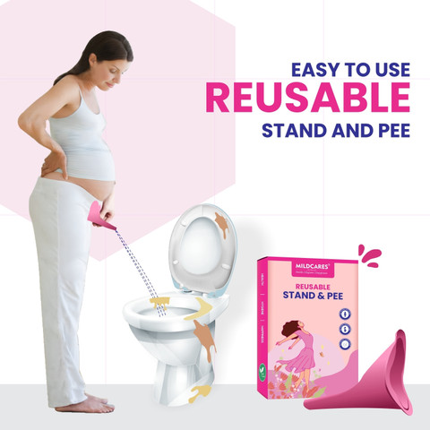 Mildcares Reusable Stand and Pee with Disposable Toilet Seat
